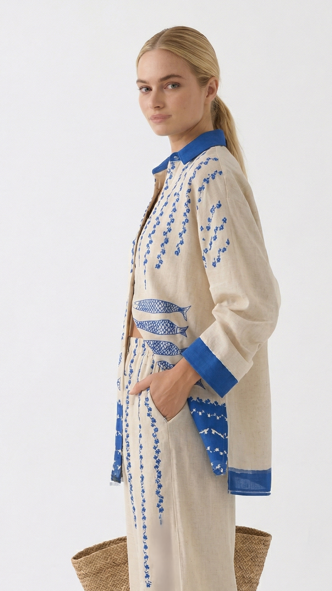 Zweiteiliges Set Santorini Print