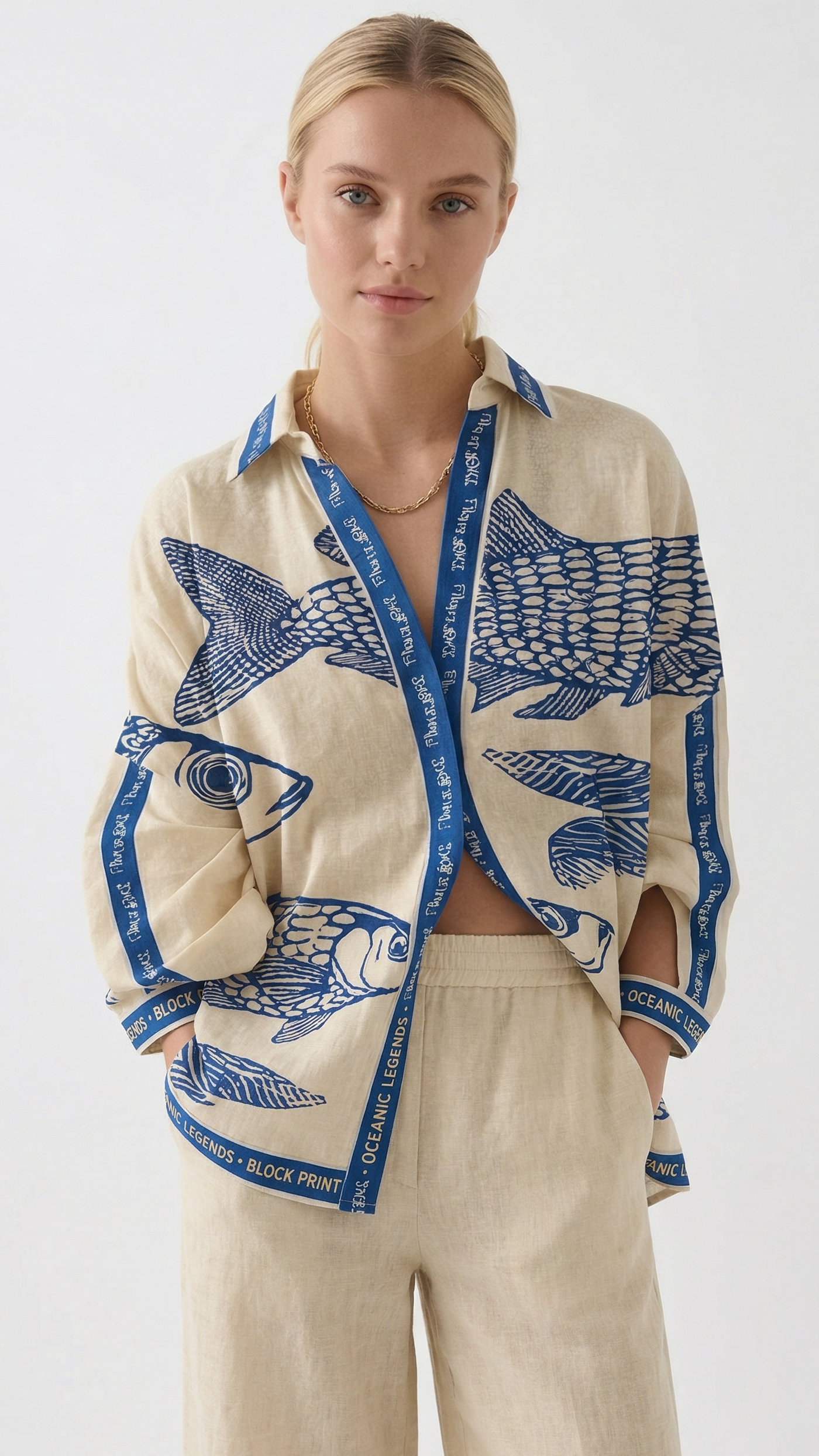 Zweiteiliges Set Mykomos Print