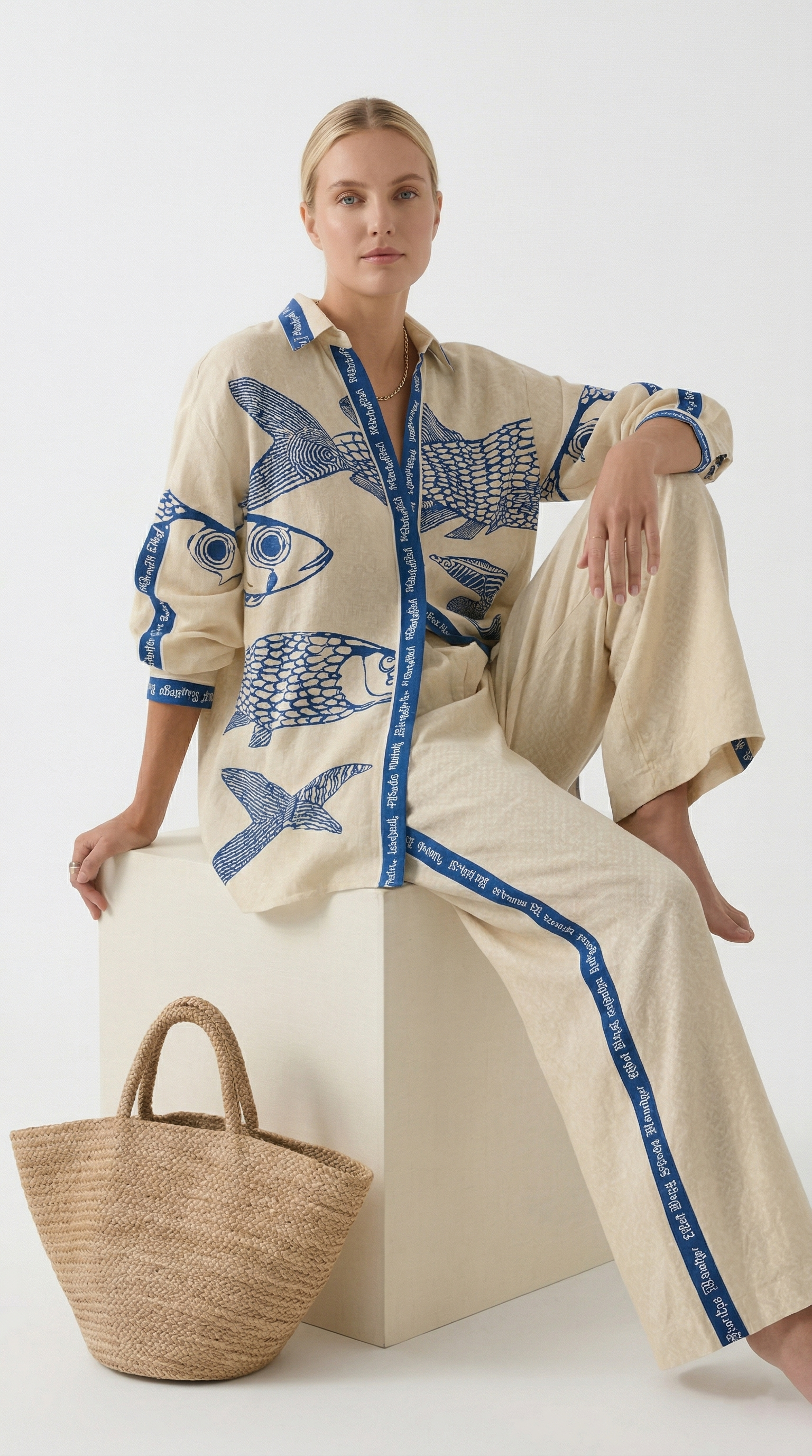 Zweiteiliges Set Mykomos Print