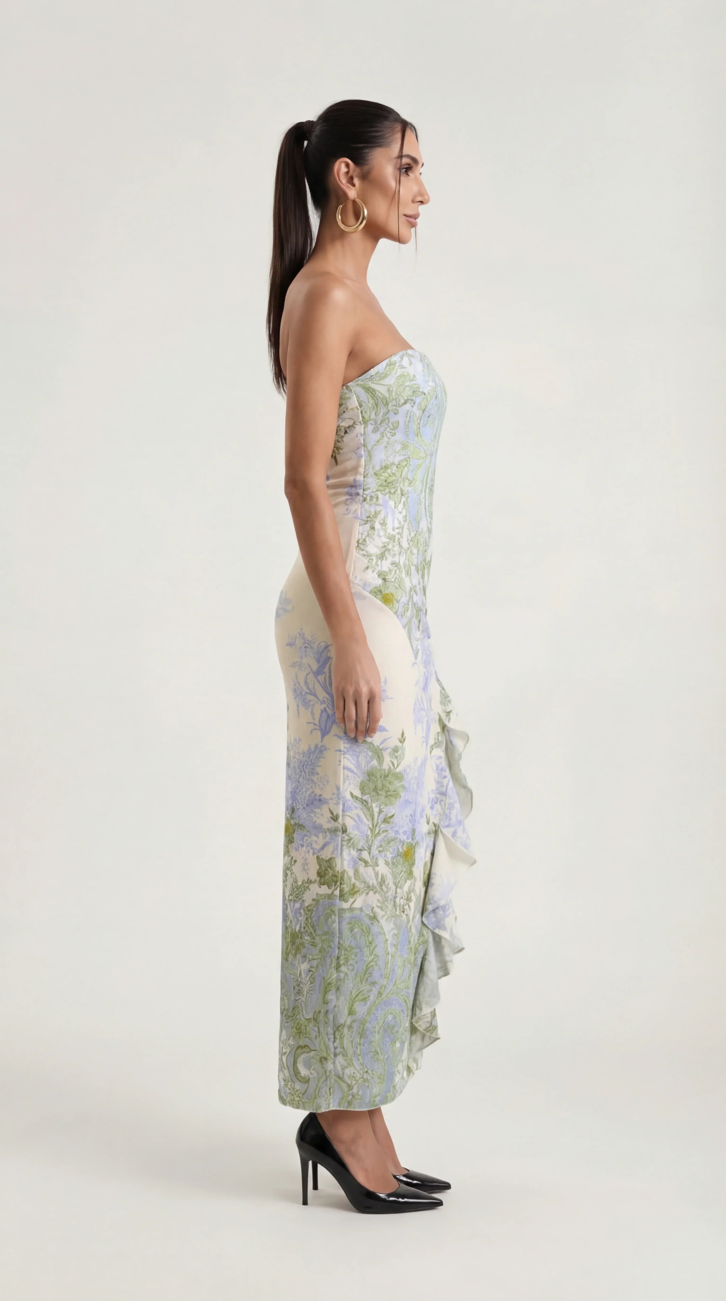Midikleid Amara mit Raffungen