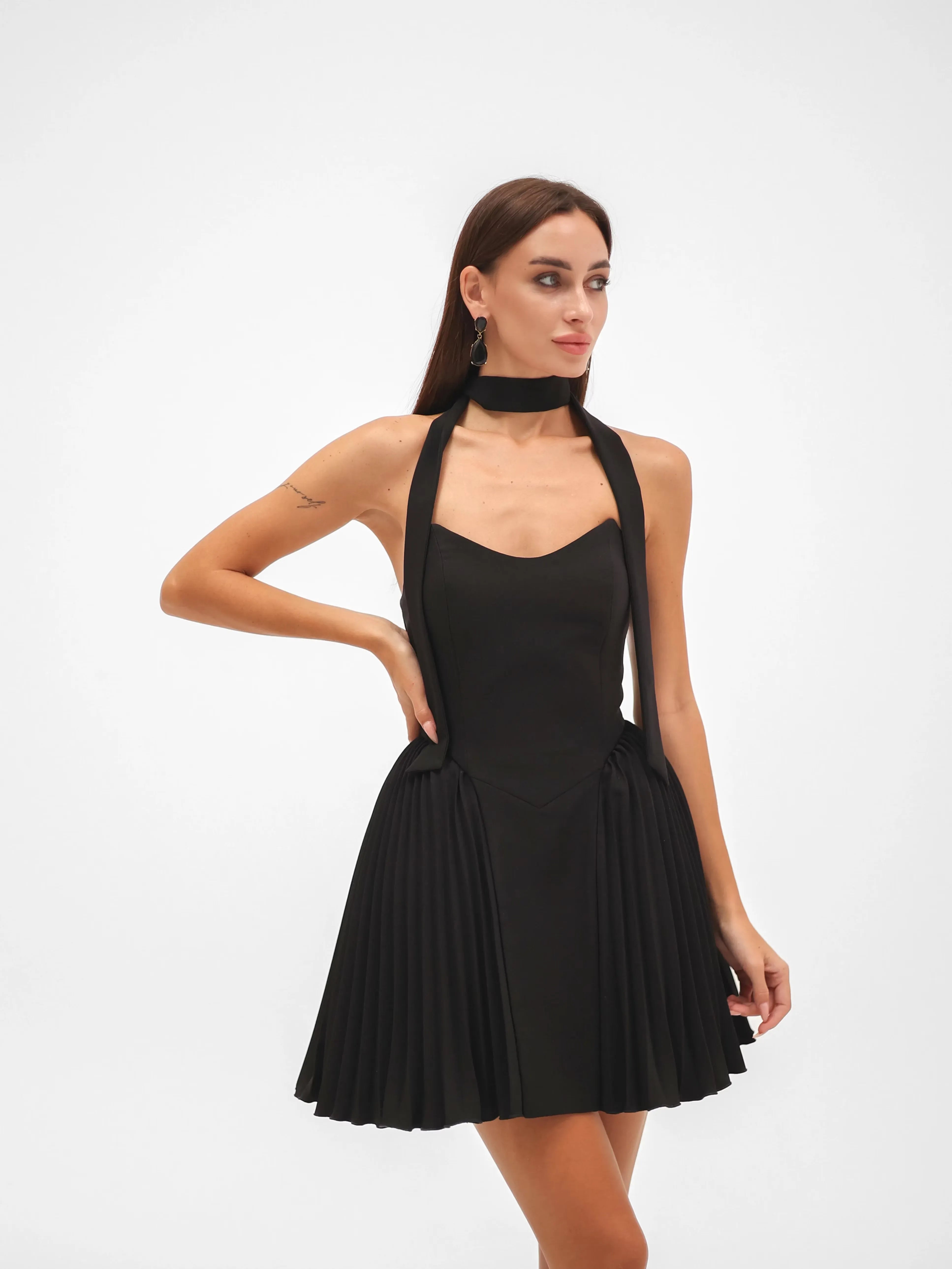 Mini Corset Dress with Puffy Pleated Skirt 'Aurora'