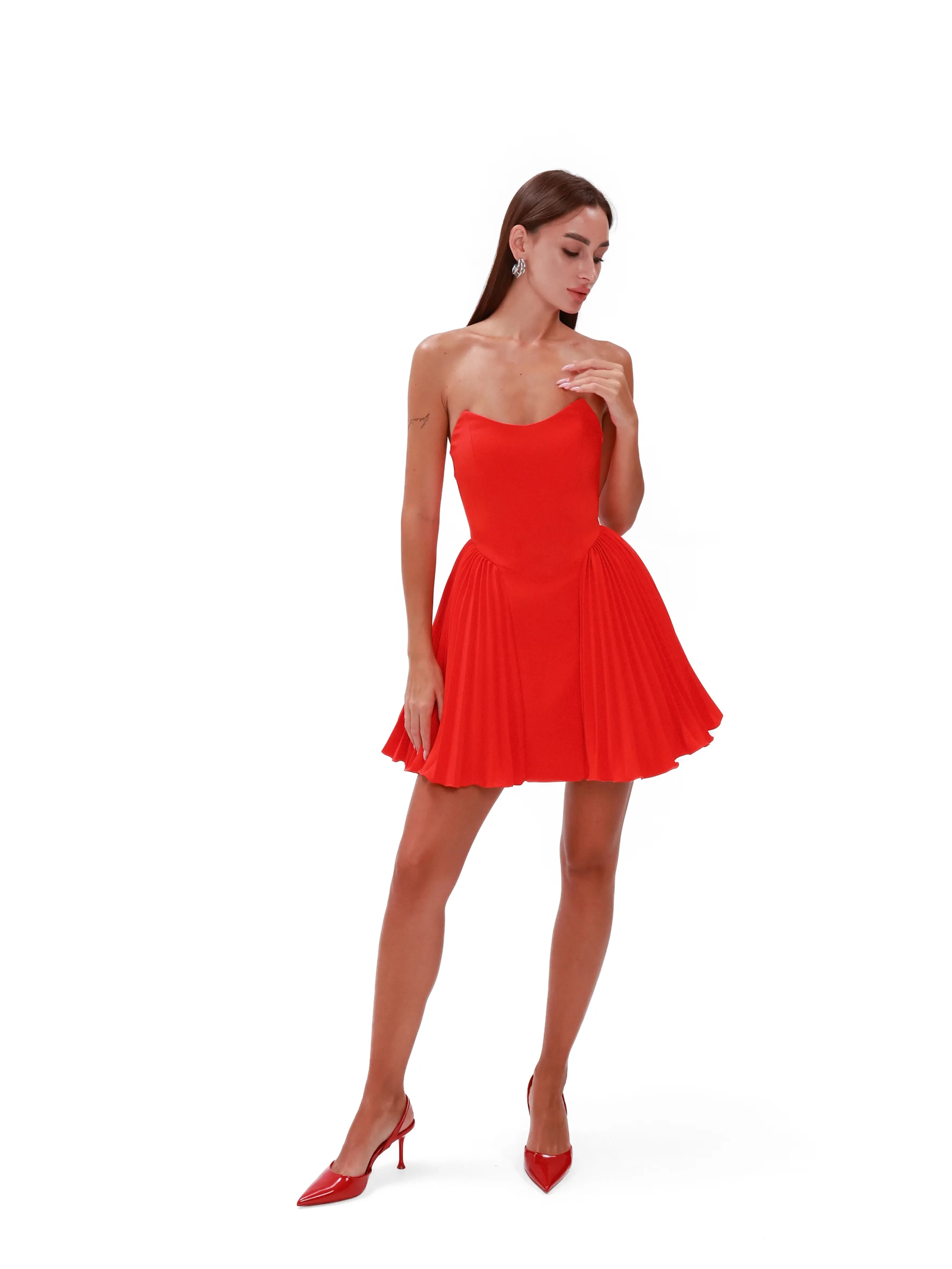 Mini Corset Dress with Puffy Pleated Skirt 'Aurora'