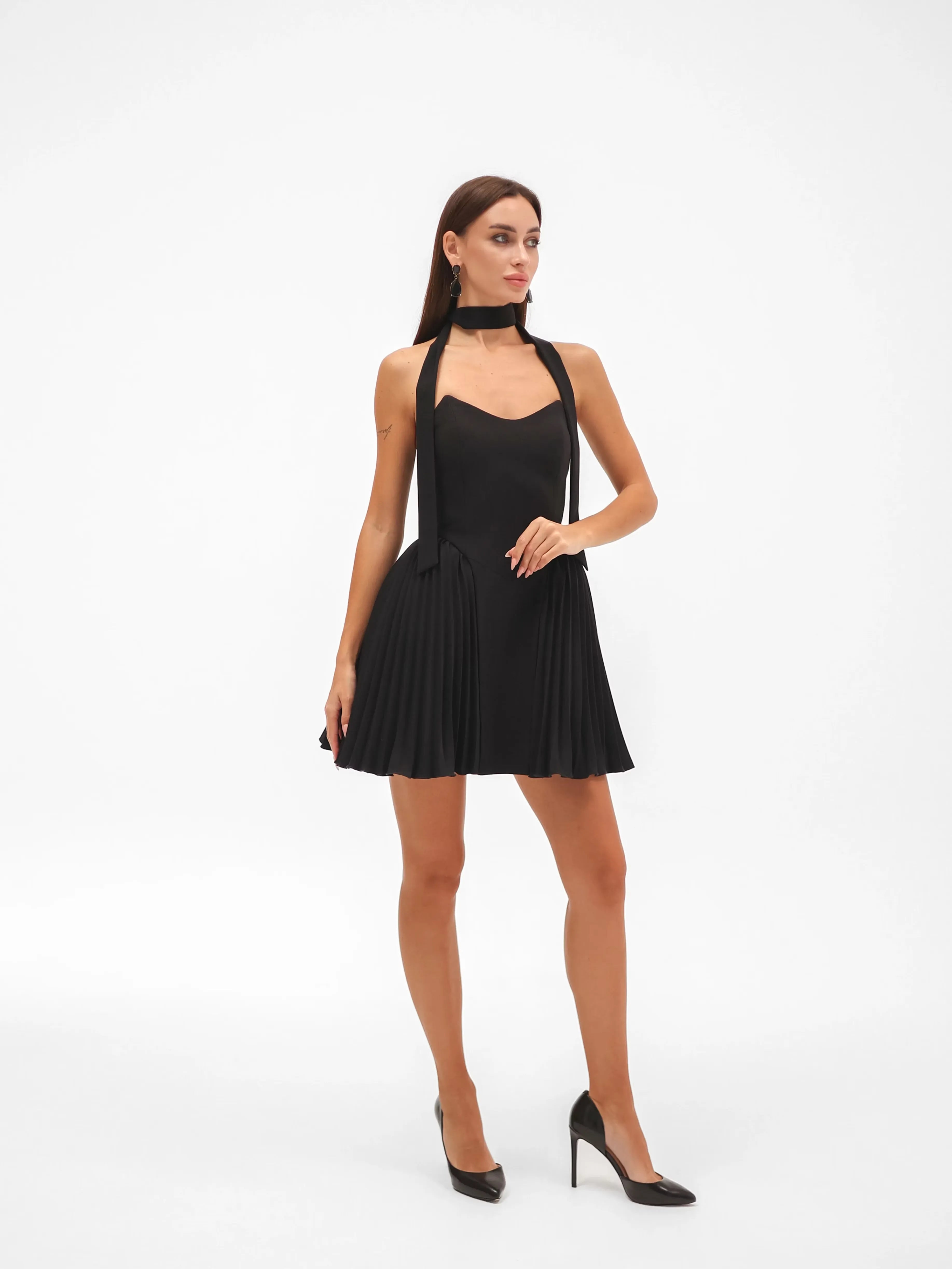 Mini Corset Dress with Puffy Pleated Skirt 'Aurora'