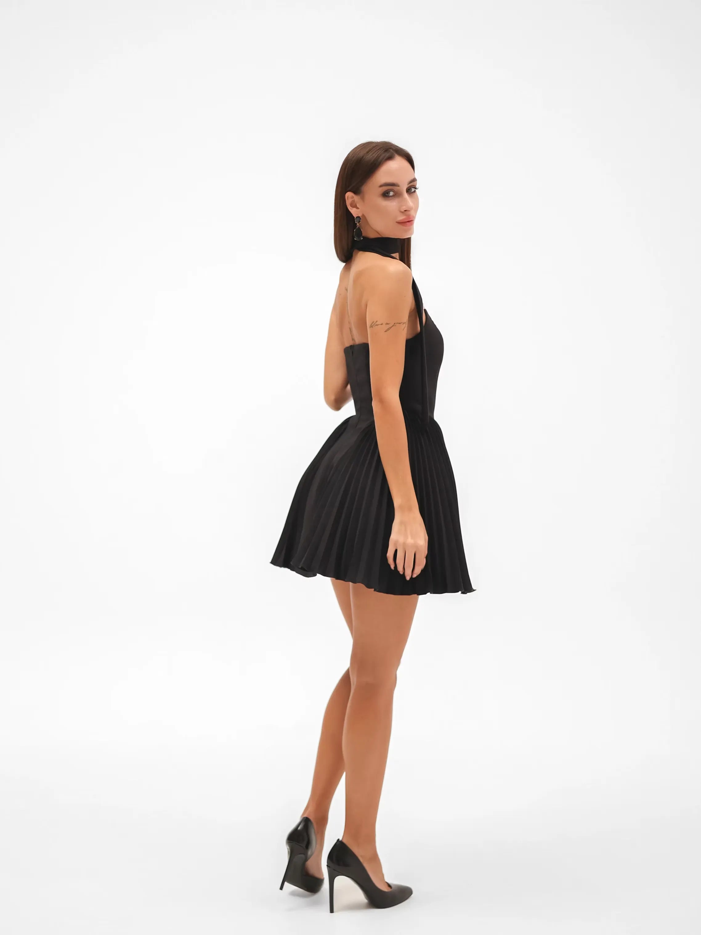 Mini Corset Dress with Puffy Pleated Skirt 'Aurora'